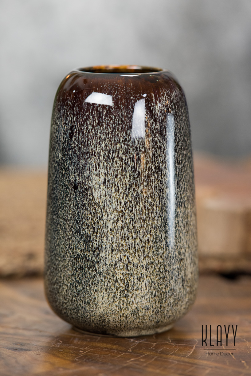 Brown Galaxy Short Bottle Vase